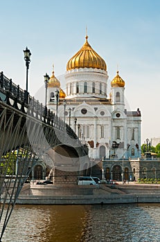 Cathedral of Christ the Saviour near Moskva river, Moscow.