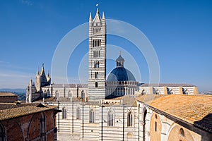 Cathedral church aka Duomo di Siena in Siena, Italy photo