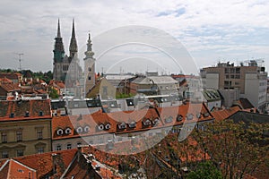 Cathedral and church in capital of Croatia
