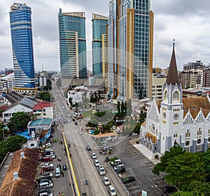 A Cathedral church in the Center of of Dar es Salaam, Biggest City in Tanzania