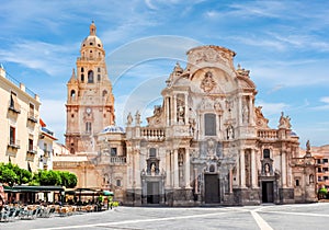 Cathedral Church of Saint Mary in center of Murcia, Spain photo