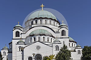 Cathedral Church of Saint Sava at the center of city of Belgrade, Serbia