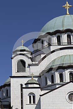Cathedral Church of Saint Sava at the center of city of Belgrade, Serbia
