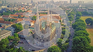 Cathedral Church from the top, Jakarta. Indonesia