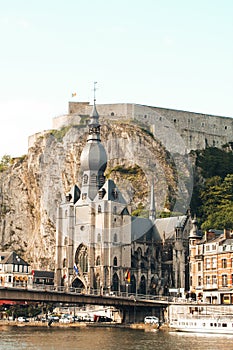 Cathedral and citadel in Dinant, Belgium