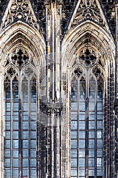 The cathedral of Cologne. Detail from facade