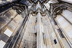 The cathedral of Cologne. Detail from facade