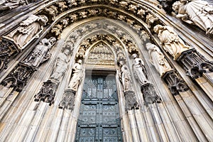 The cathedral of Cologne. Detail from facade