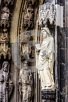 The cathedral of Cologne. Detail from facade