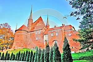 The cathedral complex on a hill in Frombork, Poland