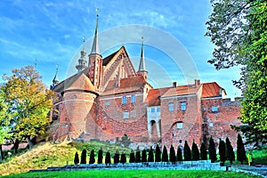 The cathedral complex on a hill in Frombork, Poland