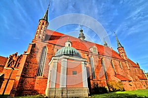 The cathedral complex on a hill in Frombork, Poland