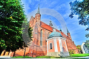 The cathedral complex on a hill in Frombork, Poland