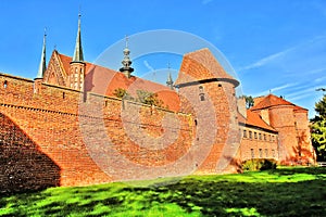 The cathedral complex on a hill in Frombork, Poland