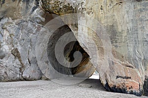 Cathedral Cove in Te Whanganui a Hei Marine Reserve in New Zealand