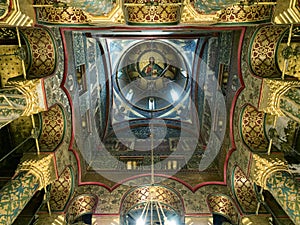 Curtea de Arges cathedral interior, Romania photo