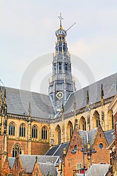 Cathedral dome in Haarlem, Holland