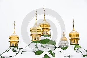 Cathedral domes in Kiev photo