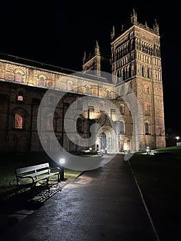 Cathedral of Durham UK at night