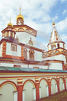 The Cathedral of the Epiphany of the Lord. Orthodox Church, Catholic Church. Irkutsk, Siberia, Russia