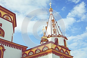 The Cathedral of the Epiphany of the Lord. Orthodox Church, Catholic Church. Irkutsk, Siberia, Russia