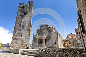 Cathedral of Erice, Santa Maria Assunta in Erice, province of Trapani. Sicily, Italy