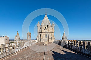 Cathedral of Evora, Portugal, formally known as Basilica of Our Lady of the Assumption, rooftop