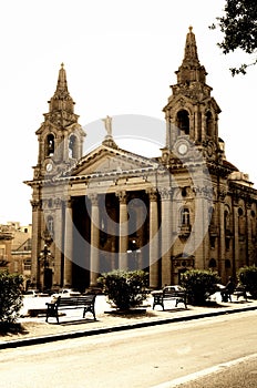 Cathedral in Floriana,Valletta,Malta