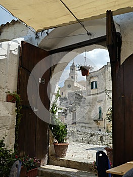 Cathedral Gate Door Shutter Historic Matera City in Southern Italy Apulia Italia Italian Romantic Sallo Salli