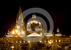 Cathedral Guadalajara Mexico at Night photo