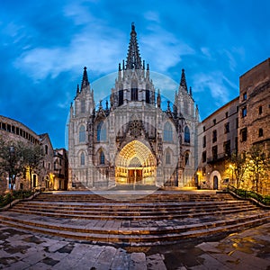 Cathedral of the Holy Cross and Saint Eulalia in the Morning