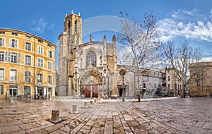 The Aix Cathedral in Aix-en-Provence, France photo