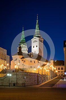 Cathedral of Holy Trinity on Andrej Hlinka square in Zilina, Slovakia