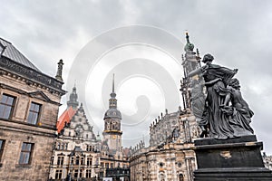 The Cathedral of the Holy Trinity, Katolische Hofkirche in the old town of Dresden, Germany