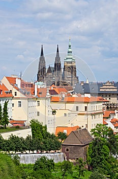 Cathedral on Hradcany hill in Prague, Czech Republic