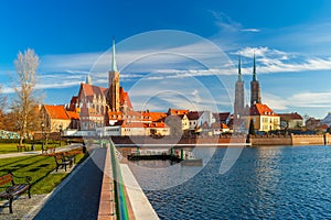 Cathedral Island in the morning, Wroclaw, Poland