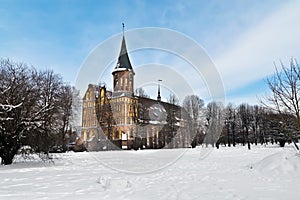 Cathedral of Koenigsberg in winter. Kaliningrad (until 1946 Koenigsberg), Russia