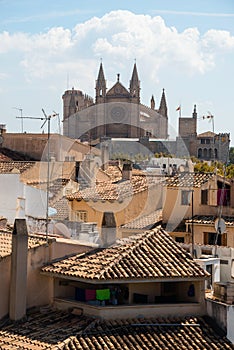 Cathedral La Seu in Palma de Mallorca, Spain