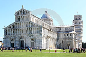 Cathedral and leaning tower in Pisa, Italy