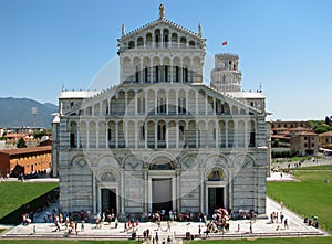 Cathedral and the leaning tower of Pisa in Piazza dei Miracoli 1