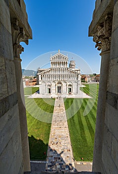 Cathedral and Leaning Tower of Pisa in Piazza dei Miracoli - Tuscany Italy