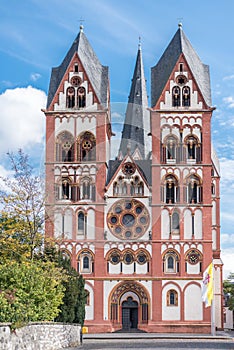 Cathedral in Limburg, Germany under blue sky