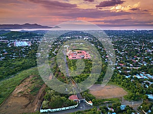 Cathedral in Managua aerial view