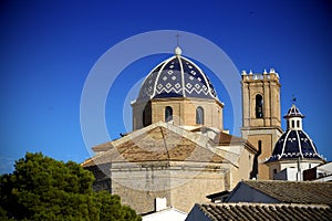 Cathedral of Mediterranean town Altea, Spain photo