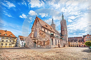 Cathedral on munsterplatz square in Villingen-Schwenningen