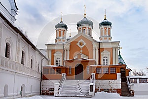 Cathedral of the Nativity of the Virgin of the Ipatiev Monastery in winter , Kostroma town, Russia