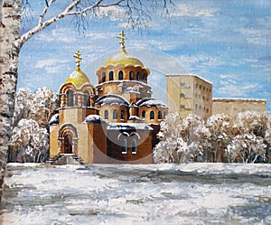 Cathedral of Nevskij, Russia, Novosibirsk photo