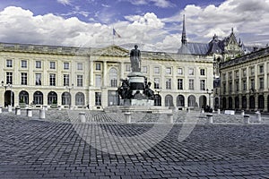 The Cathedral of Notre Dame de Reims can be seen in the background of the Place Royale