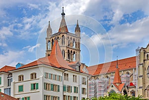 The Cathedral of Notre Dame of Lausanne in Swiss