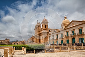 Cathedral in old town Noto, Sicily, Italy